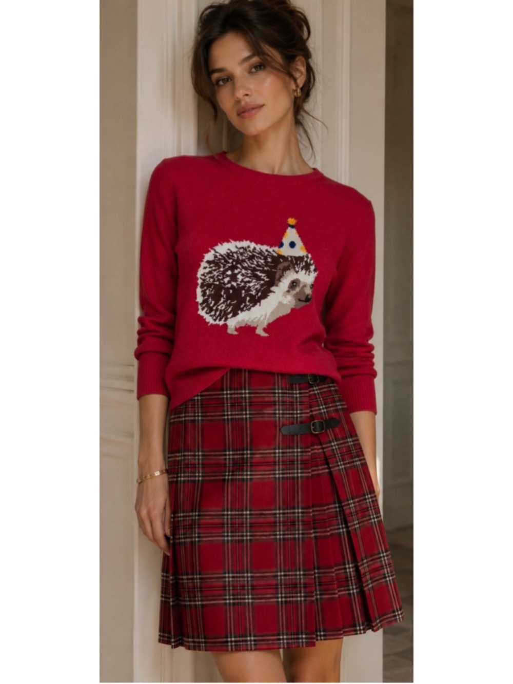 Sugarhill Brighton Hedgehog Sweater Red Size 8